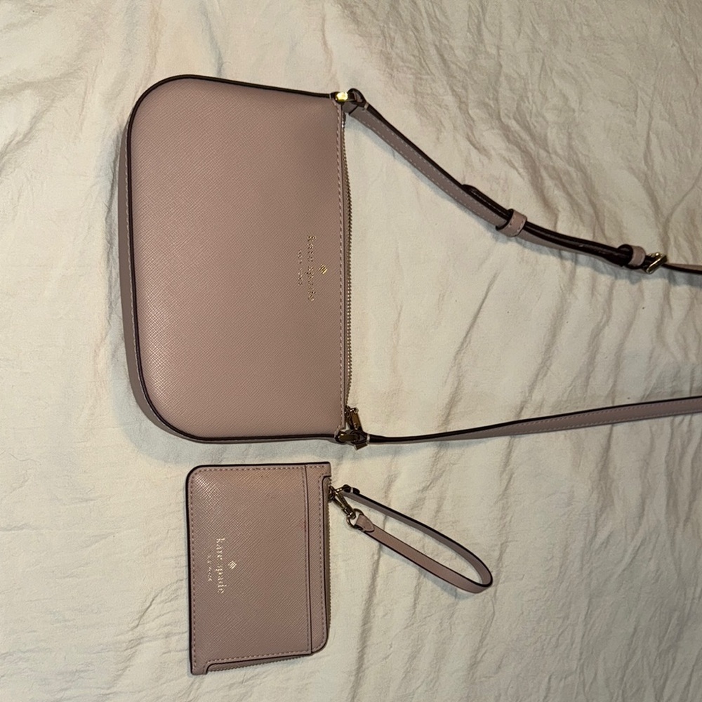 Kate Spade Pink Crossbody Bag with Gold Hardware